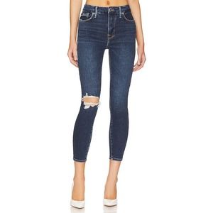 Good American Good Waist Crop Straight in Indigo379 Size 15 NWT
